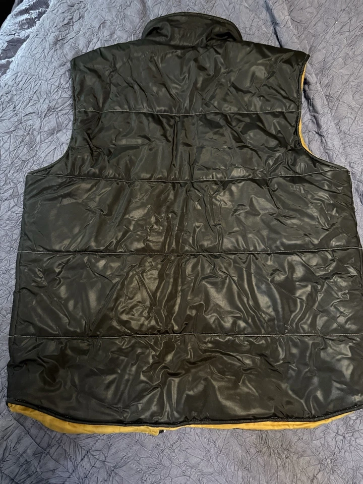 VTG Y2K BC Ethic Slicks Puffer Vest Black Yellow L Hot Rod Streetwear Rare USA - Image 4 of 4