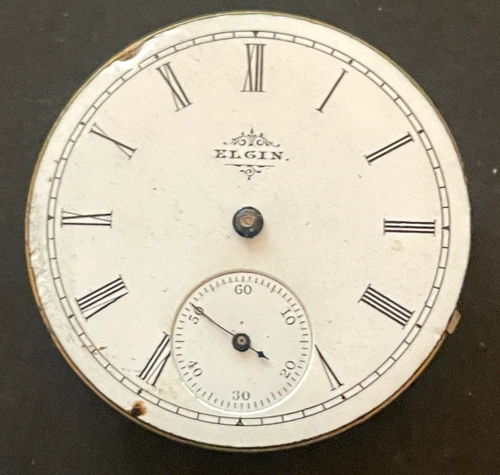 Antique 1897 Elgin Grade 117 Pocket Watch Movement Good Balance 6s 7j USA