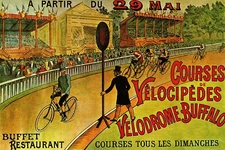 366860 Riding Bicycle Bike Cycle Race Paris France French Print Poster