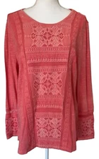 Soft Surroundings Cotton Embroidered tunic bohemian size L