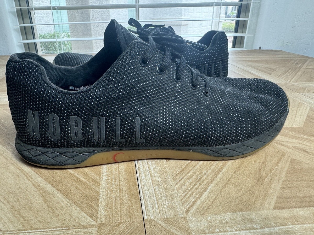 NoBull Gum Sole Canvas Trainer Shoes Black Mens Women's 13