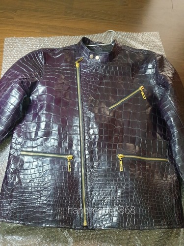 Dark Purple Men's Real Crocodile 