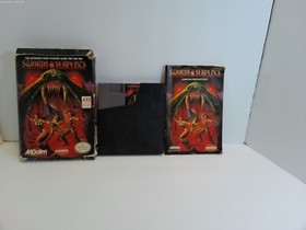 Swords & Serpents (NES) Game Cartridge, Box, Sleeve, Manual Tested