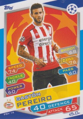 TOPPS Champions League 2016/17 - PSV 14 - Gaston Pereiro - PSV Eindhoven