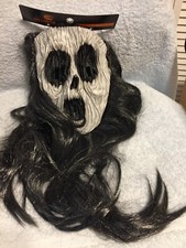 Happy Halloween Face Mask With Long Hair New
