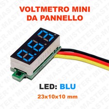VOLTMETRO DIGITALE DA PANNELLO UNIVERSALE MINI 0,28" 5V-36V DC LED BLU