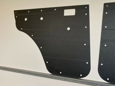 Black ABS Waterproof Door Cards Fits Toyota Landcruiser 76 Wag 79