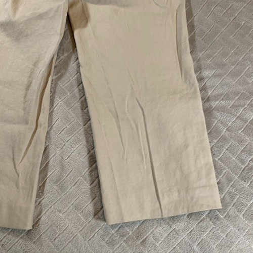 J Jill Womens 8 Linen Blend Dress Pants Beige Cropped Mid Rise Stretch - 第 12/12 張圖片