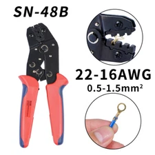 Cable Crimper Non-insulated Electrical Ferrule Ratchet Wire Plier Crimping Tool