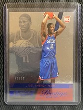 2014-15 Panini Prestige Joel Embiid Bonus Shots Blue /99 #163 Rookie RC