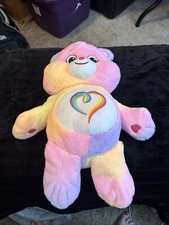 Large Care Bears 15" Plush Togetherness Bear Rainbow Heart 2021 Stuffed Animal