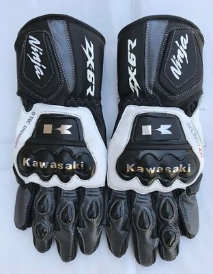 kawasaki motorbike gloves motorcycle racing leather gloves