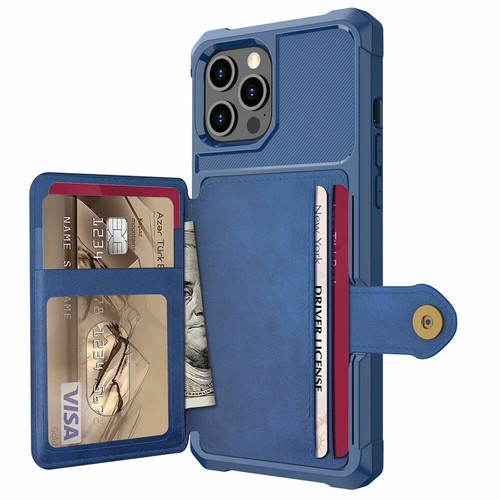A prueba de golpes Multi ranuras para tarjetas de crédito Wallet Leather Case Cover para Apple iPhone - Imagen 28 de 57
