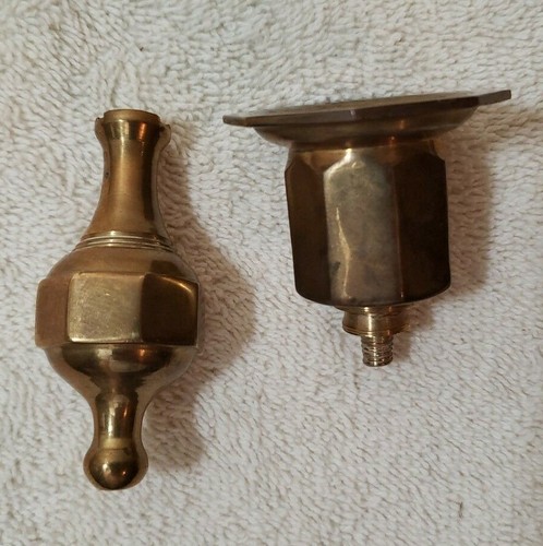Brass Oriental Candle Holder Wall Hanging - 7" wall symbol, 10" tall with holder - Picture 3 of 4