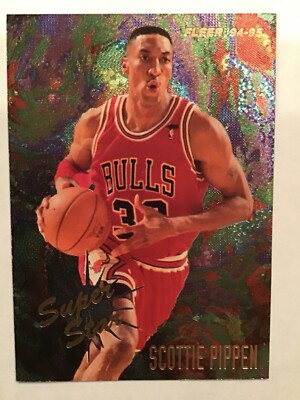 1994-95 Fleer Super Star Insert, Scottie Pippen, Card #5, Chicago