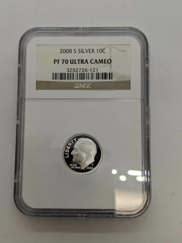 2008-S Silver Roosevelt Dime 10C NGC PF 70 ULTRA CAMEO