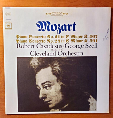 Mozart Piano Concerto No 21 & No 24 Robert Casadesus Cleveland Orchestra MS 6695