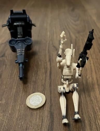 Star Wars Battle Droid + S.T.A.P Vehicle. Vintage Hasbro 1998 Spares Or Repair - Picture 10 of 17
