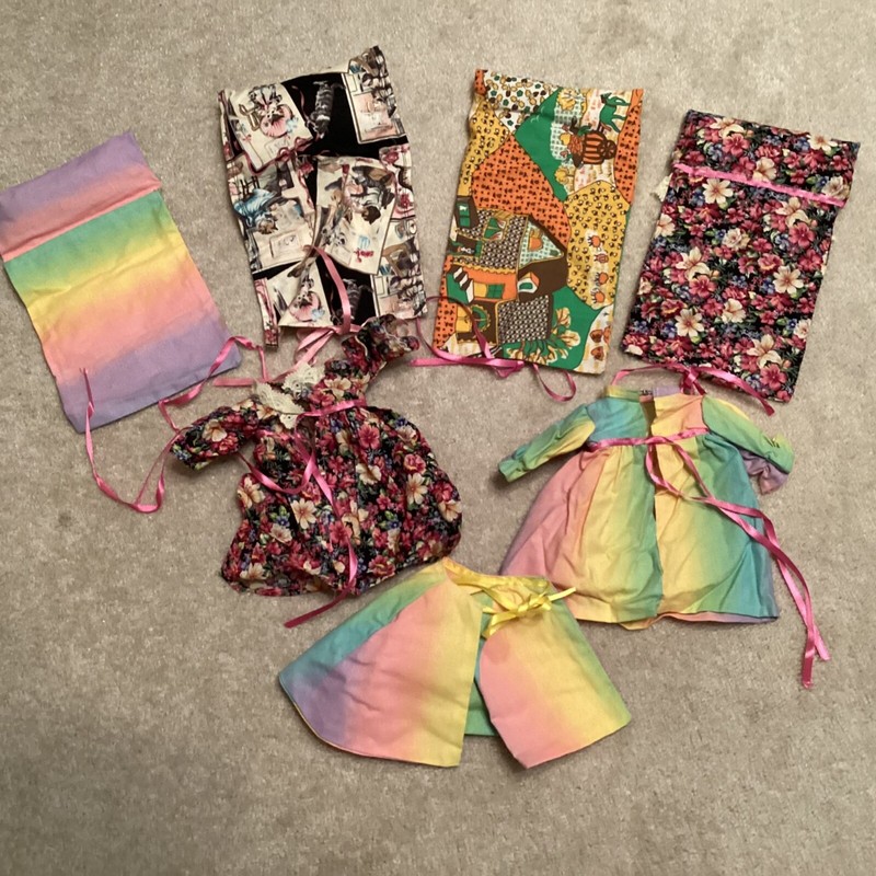 Lot of NEW Beanie Baby Accessories 4 Sleeping Bags 2 Dresses & Cape