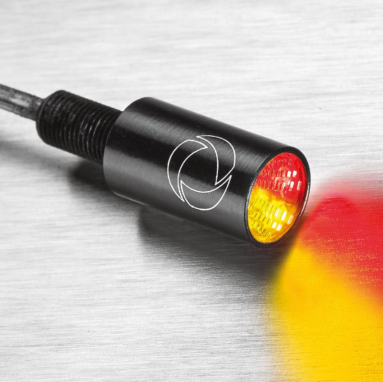 Feu arrière Atto Integral LED 3 fonctions 12V universel noir moto custom cafe racer