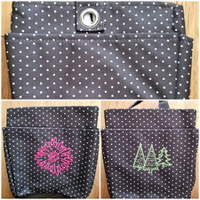 NEW Thirty One Creative Caddy City Charcoal Swiss Dot Embroidery Option Bag Tote