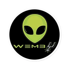 The "ALIEN" Victor Wembanyama Round Sticker IndoorOutdoor San Antonio Spurs 👽