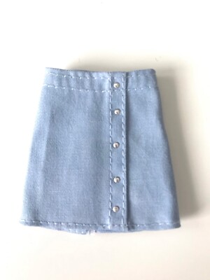 Creatable World Doll Fashions Clothes Light Blue Skirt Silver Accents