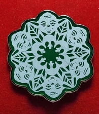 Disney Trading Pin, Star Wars Snowflake Collection, Yoda Jedi, 2016 62D