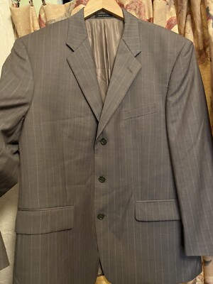 Alfani Macy's Men's Beige WOOL Blazer Sport Coat Suit Jacket Size