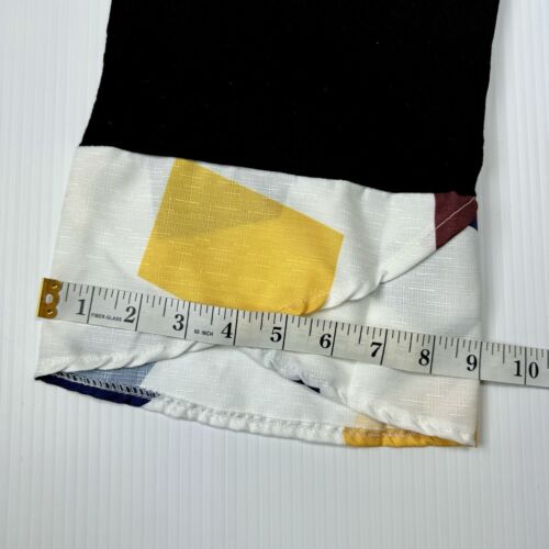 Pantalones Negros Anchos Informales Sueltos Borde Abstracto Cintura Elástica Ligeros - Imagen 3 de 7
