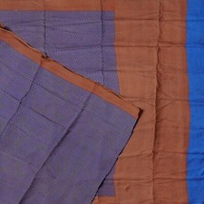 Vintage Blue Sarees 100 Pure Silk Printed Indian Sari 6YD Soft Craft Fabric