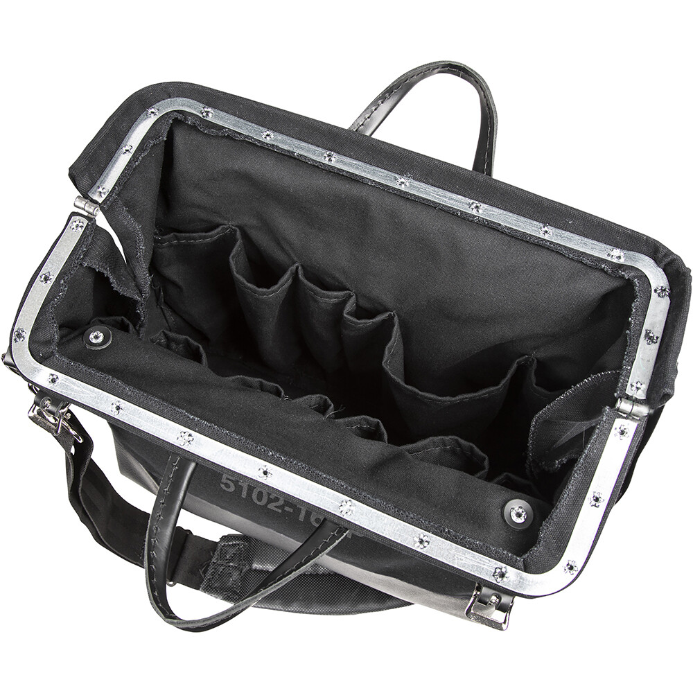 Klein Tools 510216SPBLK Deluxe Black Canvas Tool Bag, 16-Inch | eBay