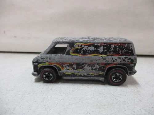 1974 Hot Wheels Redline Supervan Black with Flames