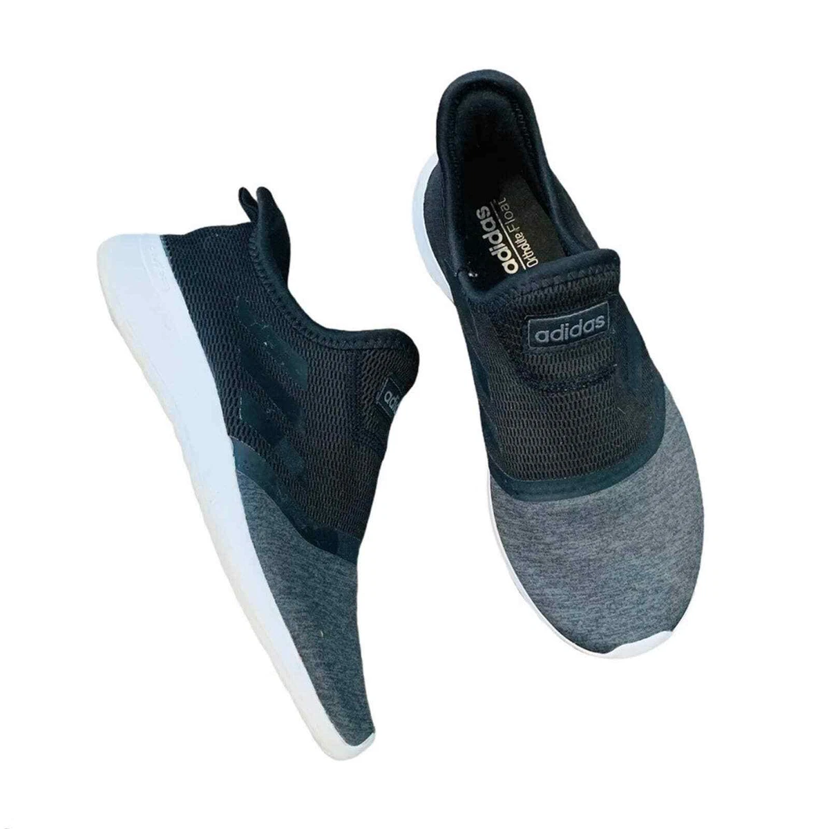 Adidas Ortholite Float Cloud Foam 7.5 Sneakers Gray Black Slip On On Casual | eBay