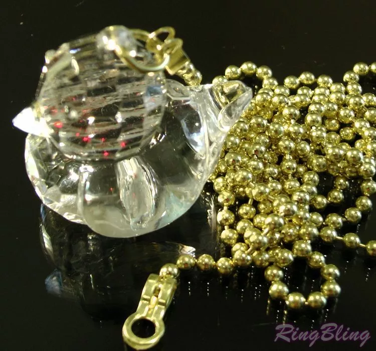 Duck Bedroom Bathroom Light Pull Chain. Crystal Effect Pull Cord Replacement