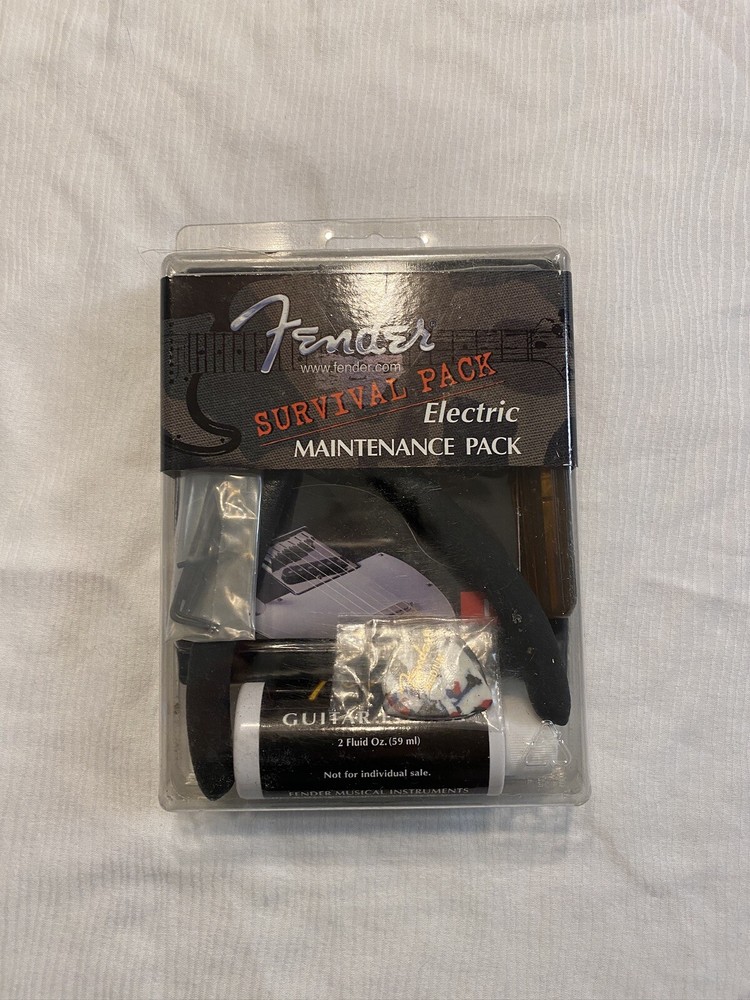 Fender Electric Guitar Survival Maintence Pack Picks Polish Wire Cutters