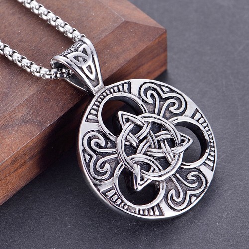 Mens Celtic Triquetra Trinity Knot Rune 