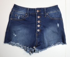 WOMEN'S REWASH CUT OFF JEAN SHORTS - SUPER HIGH RISE - SIZE 3 / 26 - DISTRESSED