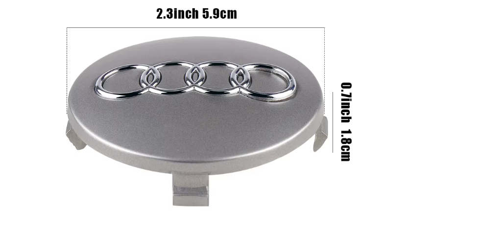 4Pcs Original 59mm Car Wheel Center Hub Caps Tire Rim Replacement Cover For Audi