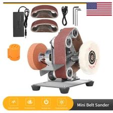 Electric Belt Sander Grinder Polishing Machine Grinding Bench DIY Sharpener Tool