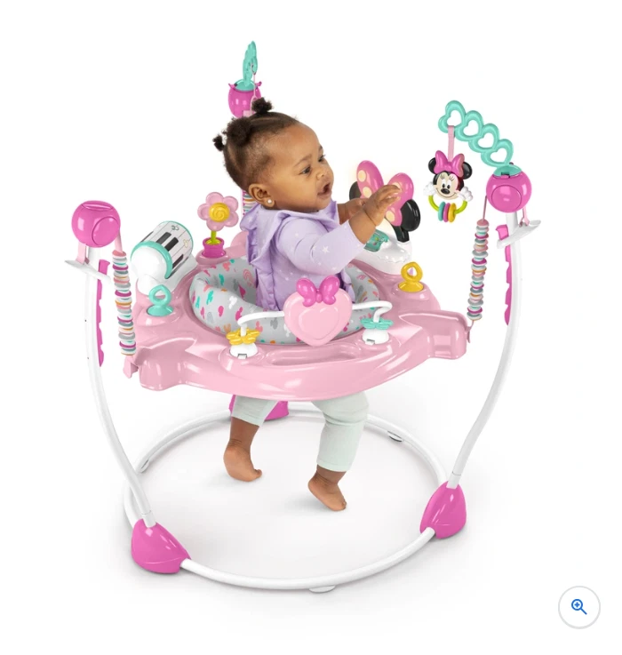 🎀Bright Starts Disney Minnie Mouse Forever Besties Baby Jumper–BabyInteractive