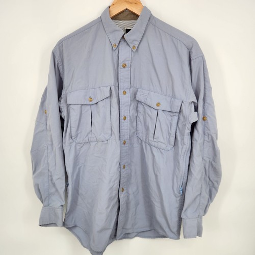 The North Face Mens Long Sleeve Button Down Roll-Tab Blue Shirt Utility Size S - Picture 2 of 8