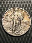 1930 Standing Liberty Quarter 25c - Beautiful Mid AU Sharp Strike Toned Luster