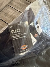 Dickies Men's Duck Bib Overalls Black Mechanic Workwear DB100RBK 45.00