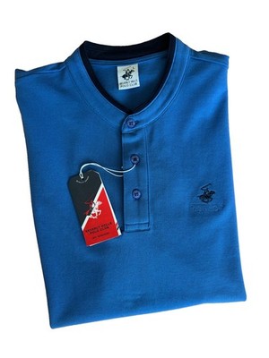 Herren Poloshirt Gr. L aus 100% Baumwolle blau Sommer Casual Beverly Hills Polo Club Meer