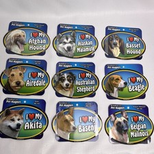278 New I Love My dog  Cat Pet Magnets For Cars Lockers Fridge 6  Oval