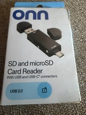 onn SD  MicroSD Card Reader with USB  USB Connectors