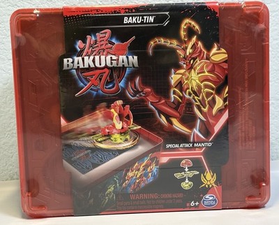 Bakugan Baku-Tin Mantid Spin Master Red Case Collector's Tin