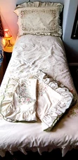 PAIR of VINTAGE DORMA FRILLY SINGLE DUVET COVERS & CASES ~ COUNTRY DIARY FLORAL