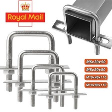 Stainless Steel Tie Down U Bolts U Shape Bolt with Nuts, Plates for Tube Trailer